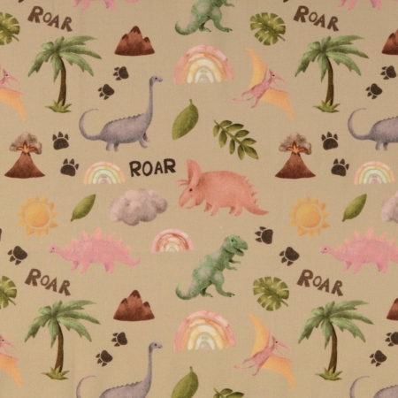 Baumwolle Stoffe  -Cotton " Dino-roar"